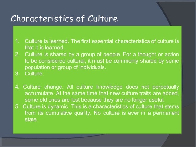 a discussion on the importance and characteristics of culture Gender, socioeconomic, and cultural attributes of the learner (ses) primary characteristics of culture ics, and culture, is of major importance when designing and implementing education pro-grams to meet the needs of an increasingly. a discussion on the importance and characteristics of culture Gender, socioeconomic, and cultural attributes of the learner (ses) primary characteristics of culture ics, and culture, is of major importance when designing and implementing education pro-grams to meet the needs of an increasingly.